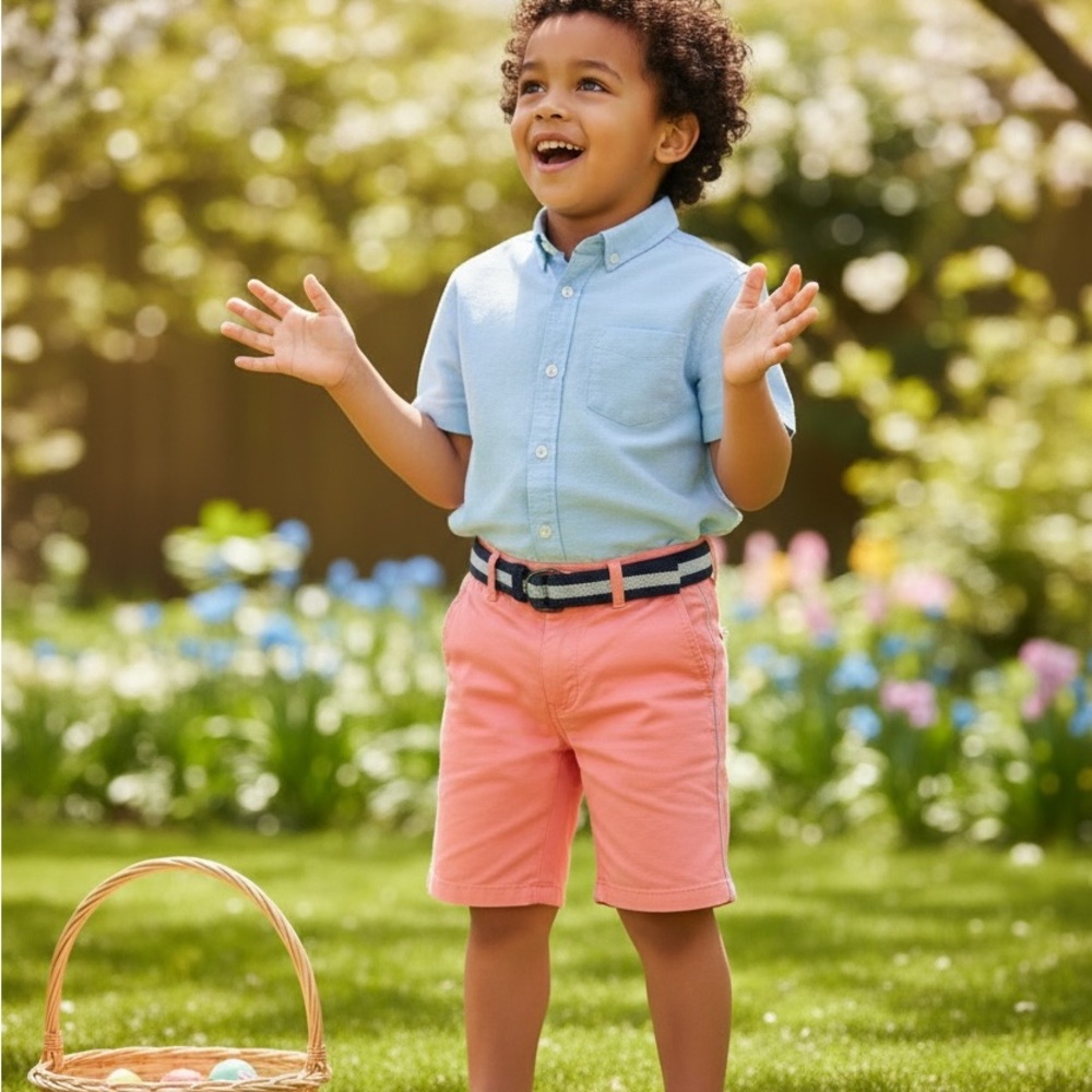 PLACE Summer Dawn Coral Pink Kids Shorts